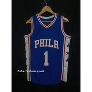 Embroidery Philadelphia 76ers #1 James Harden Basketball Jersey