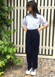 Quân Tây Học Sinh Nữ Jadiny Màu Xanh Đen Vải Tuyết Mưa 28kg Đến 65kg