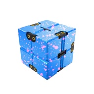 Aluminum Alloy Starry Sky Infinity Cube Stress Relief Toy Rivet Style Colorful Pattern Toy Infinity 
