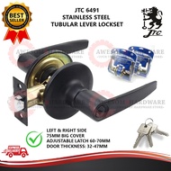 (MB) JTC JTL-6491 MB STAINLESS STEEL BLACK TUBULAR LEVER LOCKSET FOR WOODEN DOOR WITH HANDLE