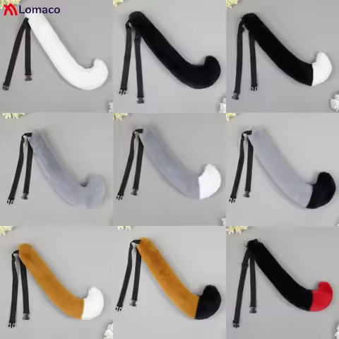 50CM 19.5'' Cute Plush Animal Tail Cosplay Accessory Fox Tail Waist Adornment Comic Convention Party