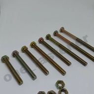 M8x50 yellow nut bolt 8x50 bolt 12 BMK skru bolt and nut