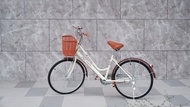 จักรยานสไตล์วินเทจ จักรยาน จักรยานจ่ายตลาด จักรยานแม่บ้าน จักรยานวินเทจ จักรยานผู้ใหญ่ ขนาด 20/24 นิ้ว มีประกัน 20นิ้ว/สีชมพู One
