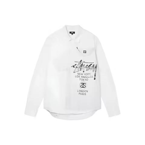 Stussy World Cruise Collection FW22 Shirt Men's White