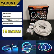 YADUN แถบไฟนีออน LED rgbic 5V ไฟเชือกนีออนพร้อมเพลงซิงค์ DIY แบบ rgbic DreamColor เทปแถบสำหรับตกแต่ง