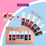 LIPTINT SET 6IN1 / TINE FACES & CHEEKS LIP TINT KOREAN LOOKS WATERPROFF LONG LASTING LIPTINT