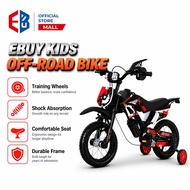 EBUY 4‐7Y Kids Motorcycle Bicycle 12/16 Inch, Training Wheels + Kettle for Boys Girls