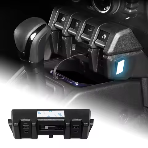 For Suzuki Jimny JB64 Sierra JB74W 2019-2025 Car Charger Power Dual USB Shunt Hub Type C Splitter Wi