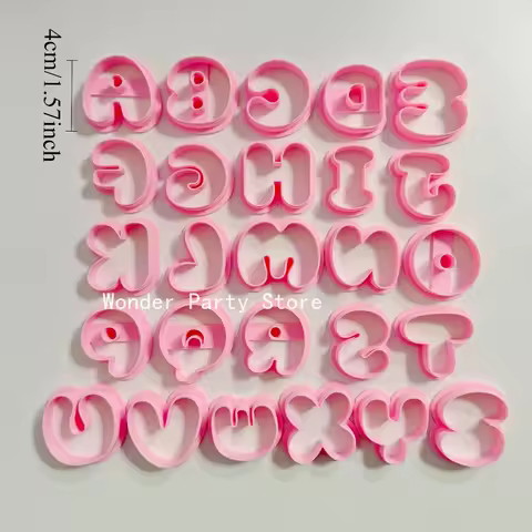 1 Set of English Letter Biscuit Molds Cute Letters Fondant Cookie Cutter 26 Letters Christmas Birthd