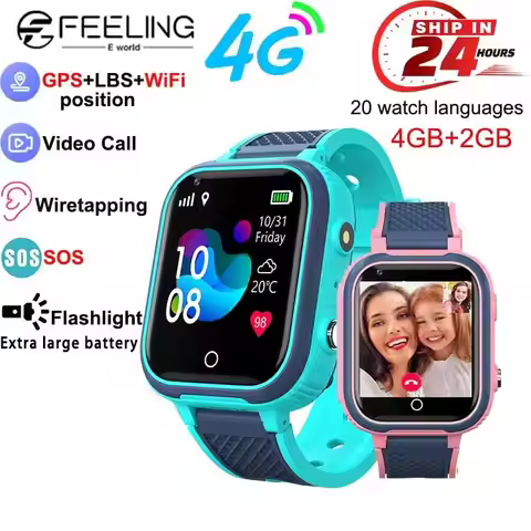 LT21 4G Smart Watch Kids GPS WIFI Video Call SOS IP67 Waterproof Child Smartwatch Camera Monitor Tra