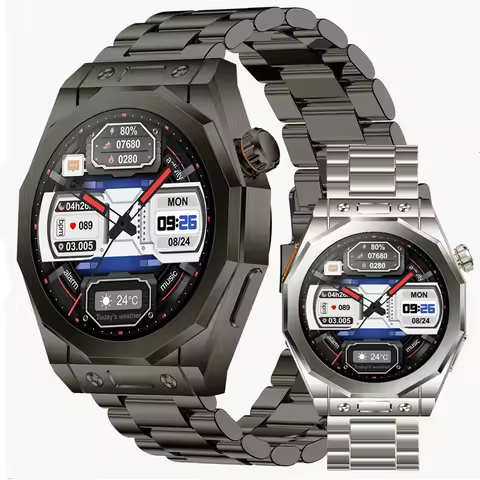 Z18 MAX Smart Watch Men Stainless Steel Metal Case BT Call Health Monitoring Multiple Sports Modes F