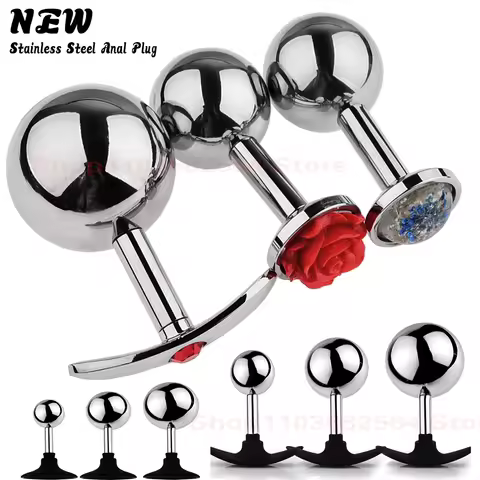 Stainless Steel Anal Plug Hollow Ultra Light Butt Plug Detachable Hollow Design Anal Plug Massager D