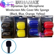 Dynamax 2pc Microphone Windscreen Mic Cover Mic Sponge (Black, Blue, Orange, Yellow)