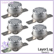 LAYOR1 5pcs Temperature Switch, KSD301 Snap Disc Thermostat, Portable Normally Closed N.C Adjust 180°C/356°F Temperature Controller