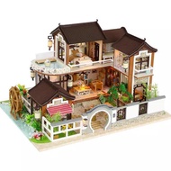 H0Mf Miniature House Dollhouse Miniature Diy Craft House/ Eanj Doll House/
