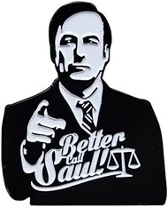 Better Call Saul Goodman Breaking Bad TV Show Title Logo 1.6" Enamel Pin Badge, 1.6 Inches, Enamel, 
