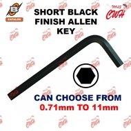 0.71 TO 11MM RANGE BONDHUS USA SHORT BLACK HEX ALLEN KEY HEXAGON DRIVER L WRENCH CWH TOOLS