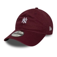 NEW ERA MLB NY New York Yankees WASHED Mini Logo 9TWENTY Maroon Strapback Cap