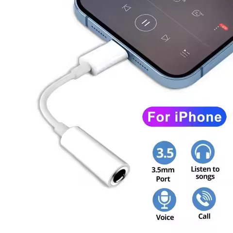 1-6pcs For Lighting Headphone Adapter for IPhone 11 12 13 14 Pro Max 12Mini SE XR X 8 7 + IOS To 3.5