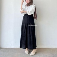 Cirebon cloth Honey Layer Linen Skirt - Rok susun Linen - Rok korea style linen - Rok linen - Rok vi