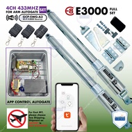 WIFI E8 E3000 620MM ( 4CH 433MHZ A3  )    ( FULL SET )  Swing folding arm autogate system