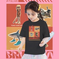 Baju Kaos Interesting children's gift Tung Tung Tung Sahur Neutral T-shirt - interesting graphics, c