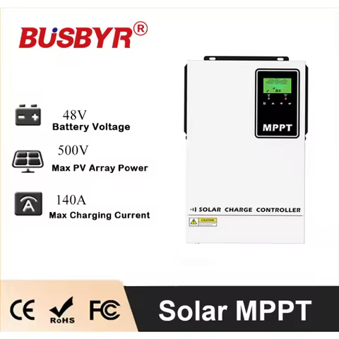 MPPT 140A Solar Charge Controller LCD Display Solar Regulator Max PV Input 500V For 48V Lead-Acid an
