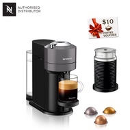Nespresso Vertuo Next Coffee Machine (Dark Grey) with Aeroccino Bundle
