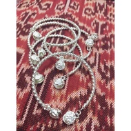 GELANG TANGAN LOCENG BERSALUT SILVER