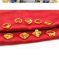 New 916 gold ring female live mouth simple 916 gold jewelry hand ornament in stock
