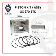 MESIN Piston Kit Assy GX 270 STD Diameter 76 MM Engine Piston HONDA GX 270 Standard Complete Ring Se