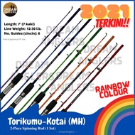 Torikumu Kotai 2021 MH 7'0" (7 Feet) 12-30lb 2-Piece Spinning Fishing Rod Joran Ikan