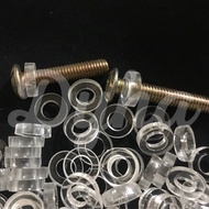 25pcs 50pcs Acrylic Washer Spacer Washer Skru Washer Spacer [M4, M6 - 3mm, 6mm, 9mm Thick]