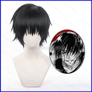 GN Jujutsu Kaisen Fushiguro Toji Cosplay Wig Black Warped Short Hair Halloween Party Cosplay Decor N