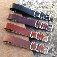 ○ Vintage Genuine Cow Leather Watchband 20mm 22mm Hand Stitched Long Watch Strap Wristband Bracelet for Men Watches Accessories