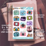 stiker label scrapbook dekorasi buku diary kamera polaroid mini anak