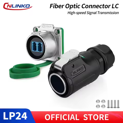 CNLINKO M24 Fiber Optic Connector LC High Performance Single Mode Conenctor Quick Assembly Waterproo
