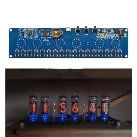 DIY In14 Nixie Tube Clock Digital LED Clock Gift Circuit Board Kit , PCBA No Tubes