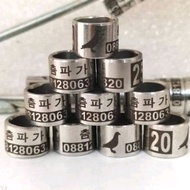 RING MERPATI MURAI LOVEBIRD KACER PERKUTUT BAJA BLOCK VARIASI CUSTOM NAMA SENDIRI