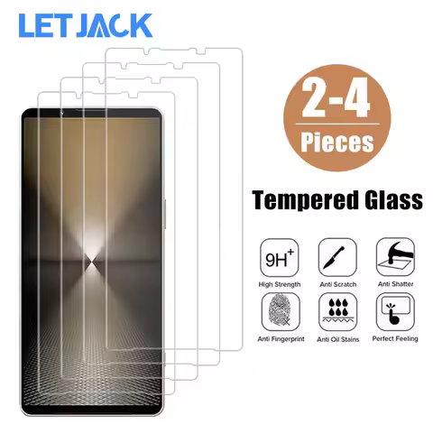 2-4Pcs Tempered Glass For Sony Xperia 1 10 VI Screen Protector For Sony Xperia 10 5 1 V IV III II Hi