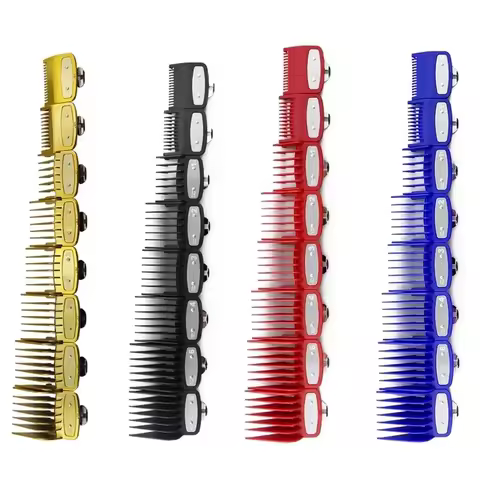 8Pcs Professional Limit Comb Cutting Guide Combs Set For many Wahl & kemei & VGR Clipper Comb Guard 