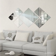 Acrylic Wall Stickers Self-Adhesive Mirror Stickers Square Oval Bedroom Decorative Mirror Home Decoration Wall Stickers