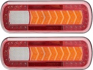 2 x LED Rear Lights Trailer Truck, 12 V 24 V Dual Voltage Trailer Lighting Rear Lights, LED Caravan 