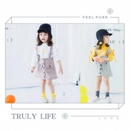 【Ready Stock】KIDS FASHION Vintage Check Overall Dress-D92