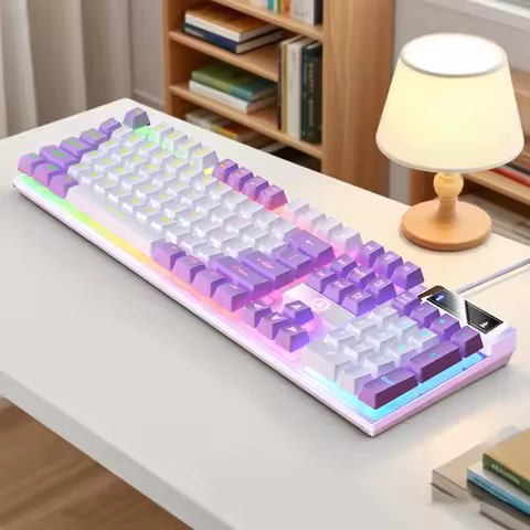 YINDIAO K500 Wired Keyboard Gaming Laptop Desktops PC Computer Office Accessories Low Profile Gamer 