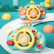 Kids Electric Steering Wheel Simulation Driving Car in the Back Seat Baby Educational Game Light Mus