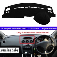 Xuming Car Inner Dashboard Cover For Peugeot 308 308sw 308gti T7 2007 2013 Auto Dash Mat Carpet Sun 