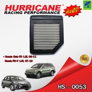 Mastersat กรองอากาศ กรองอากาศรถยนต์ HURRICANE HS-0053 กรองสแตนเลส สำหรับ Honda Civic FD 1.8L 06-11