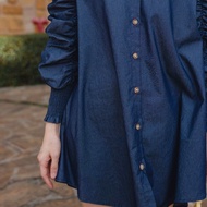 FLASHMARBLE ALICE DRESS SHIRT IN DENIM