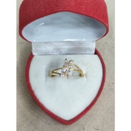 MATA 4 double eye rings 1 gram light gold